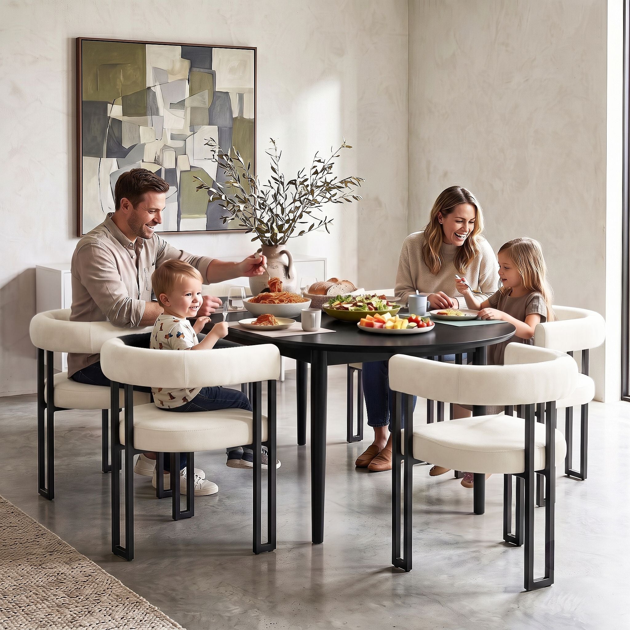 Artiss Dining Chairs Set of 4 Velvet Upholstered Barrel Chairs with Curved Armrests & Back Beige