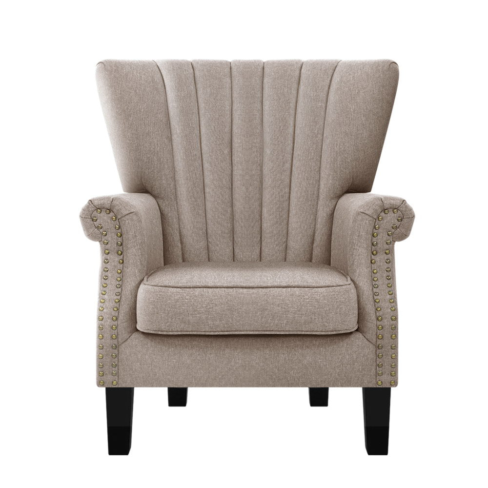 Andrew Wingback Armchair Beige