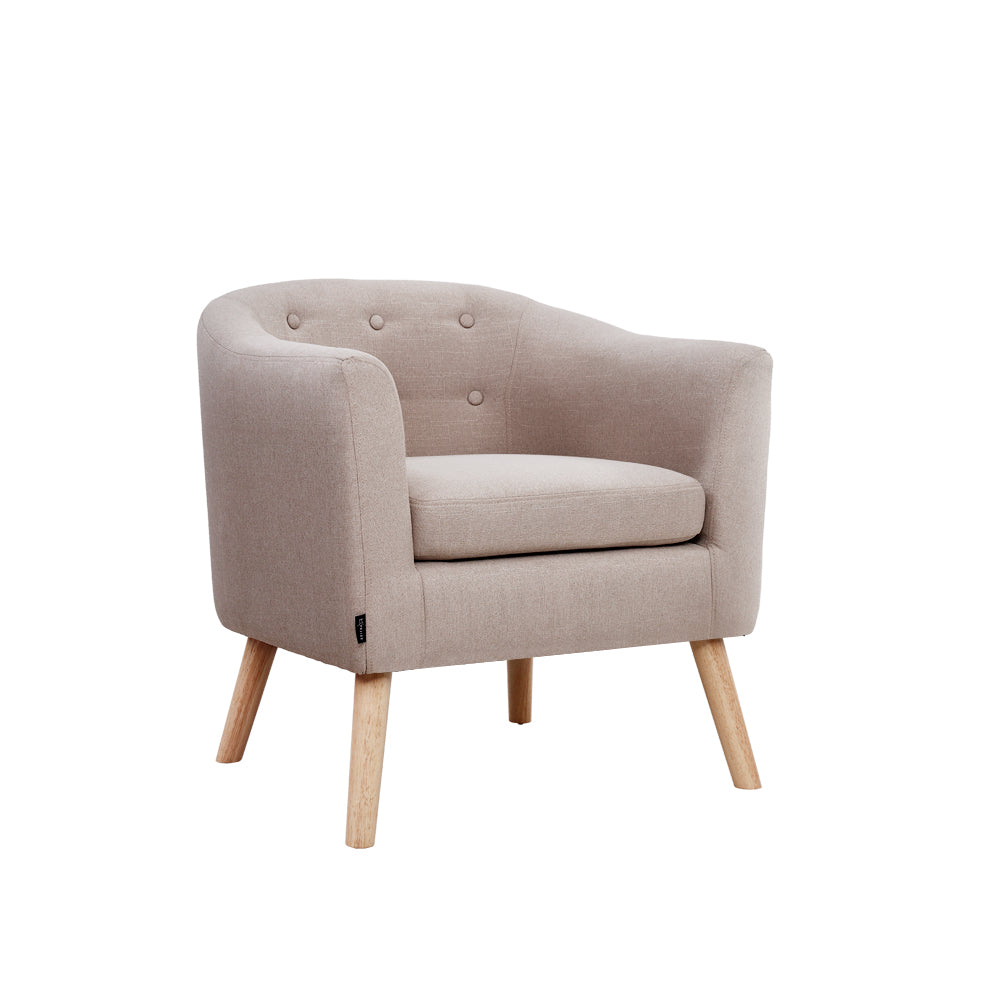 Adora Armchair Tub Chair Beige Linen