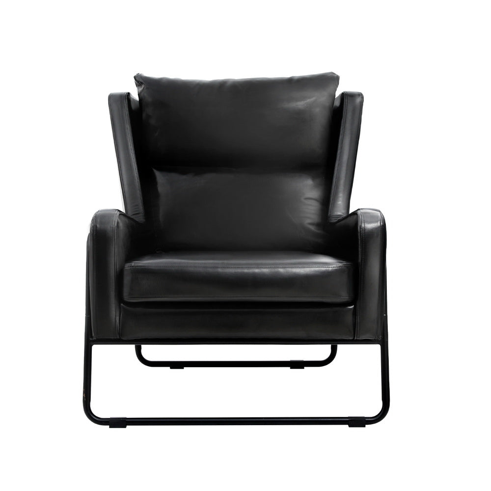 Artiss Wingback Armchair PU Leather Black
