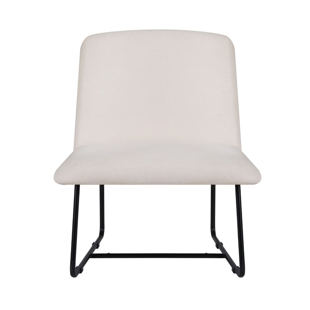 Accent Armchair Cross Leg Beige