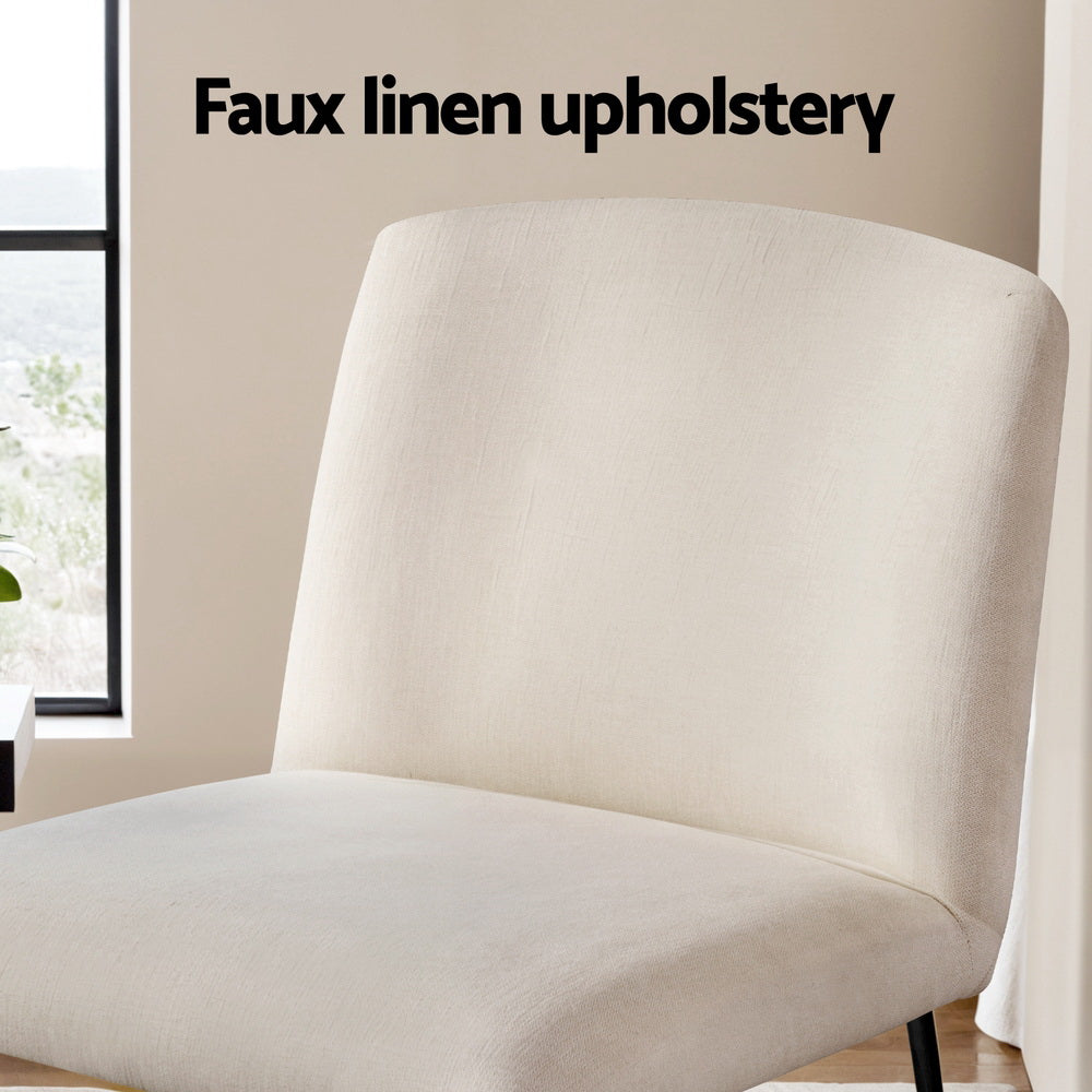 Accent Armchair Cross Leg Beige