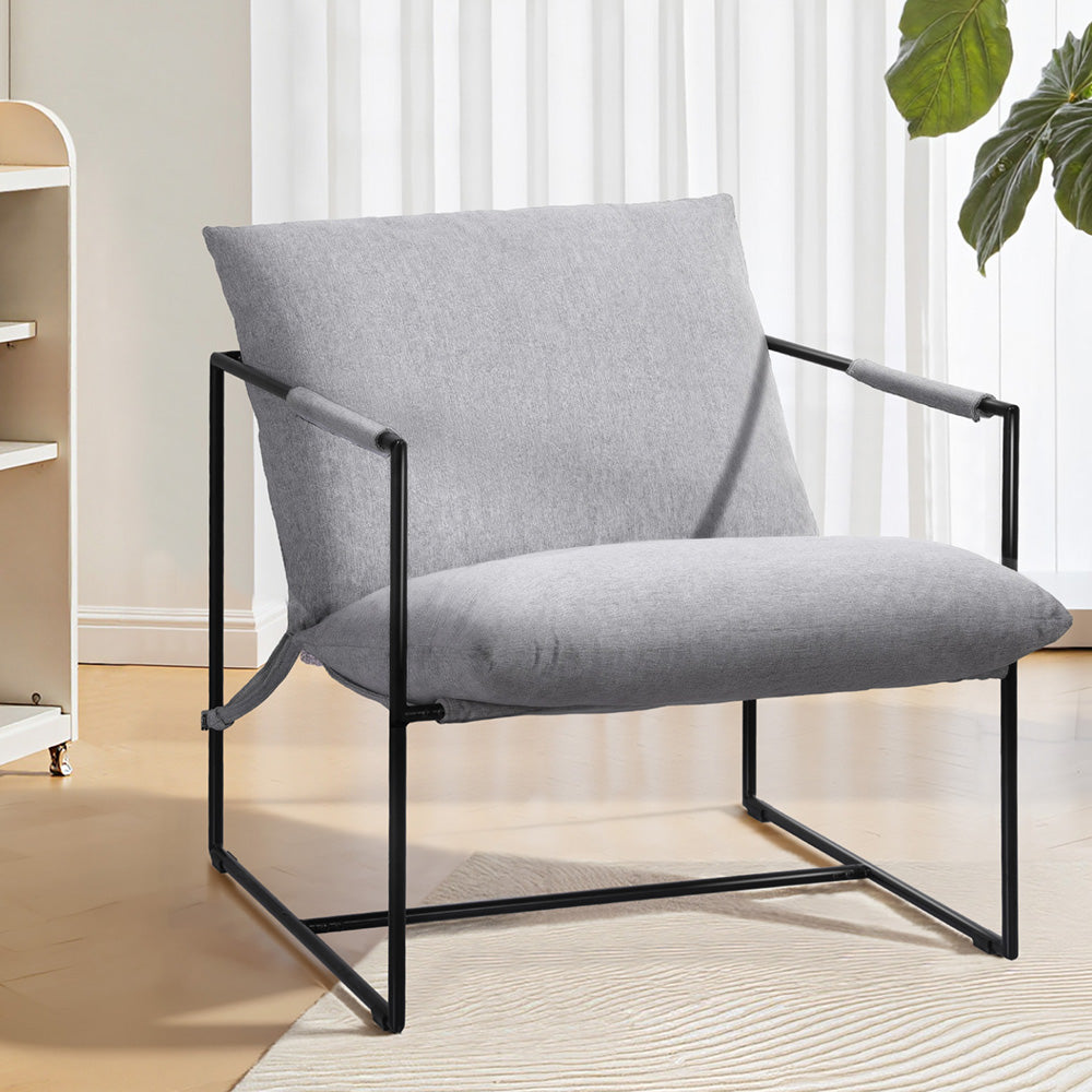 Accent Sling Armchair Lounge Chair Grey