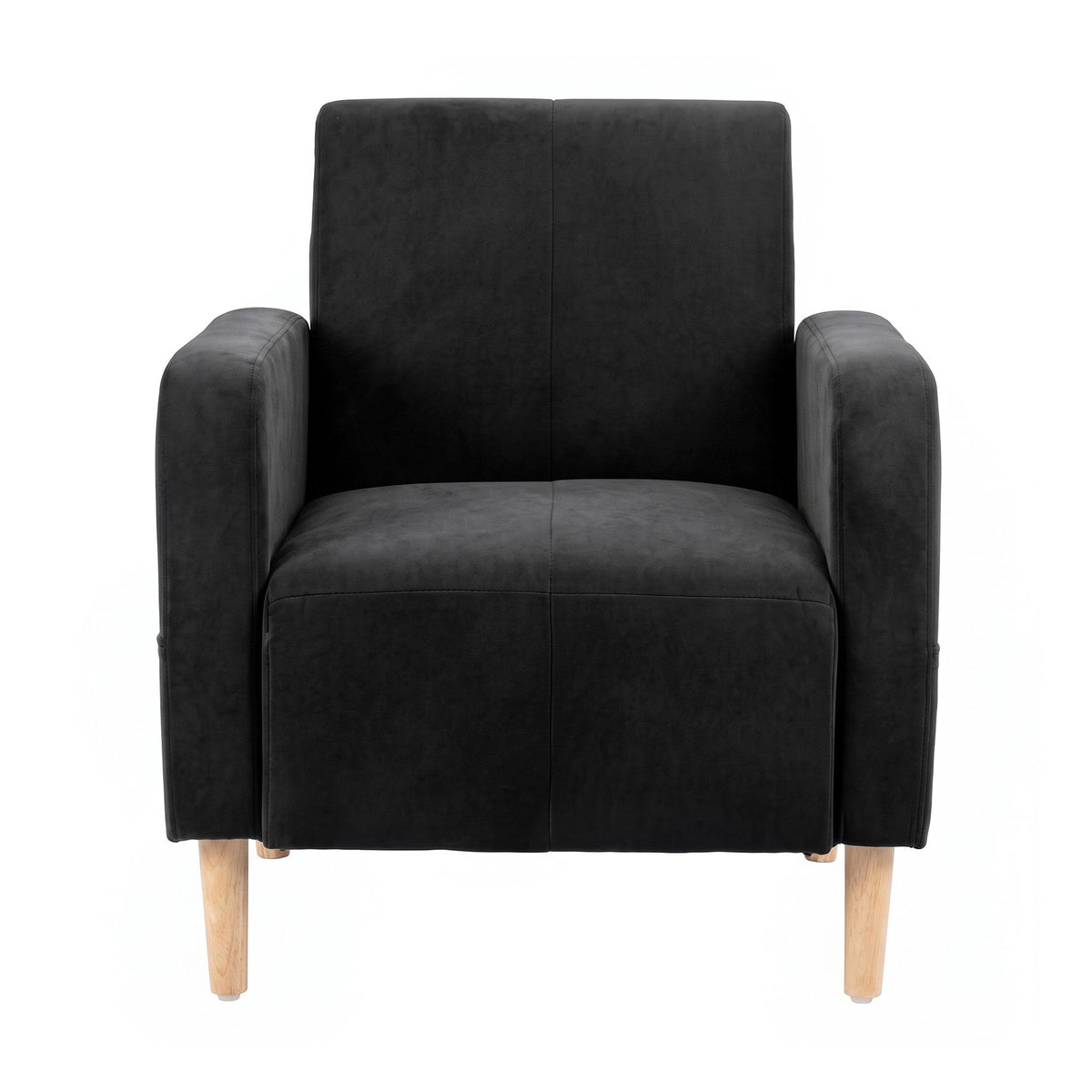 Artiss Reclining Armchair Velvet Sofa Bed Daybed Chair Single Chair Black