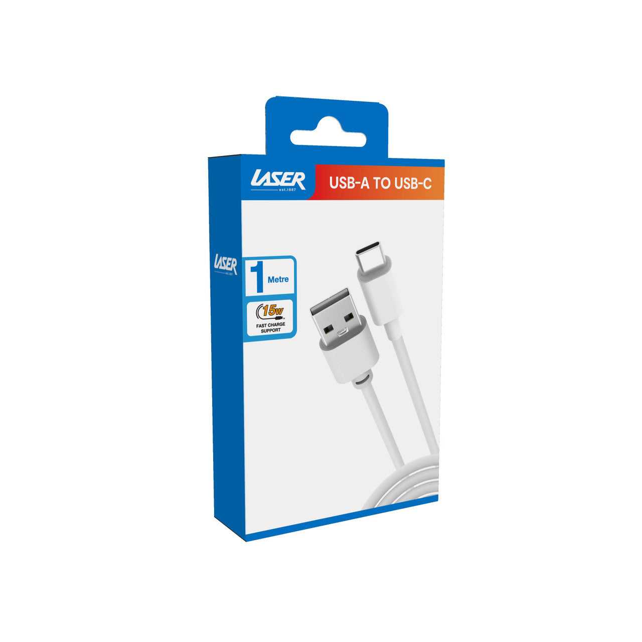 Laser USB Type-C 3.1 to A Cable 1M White