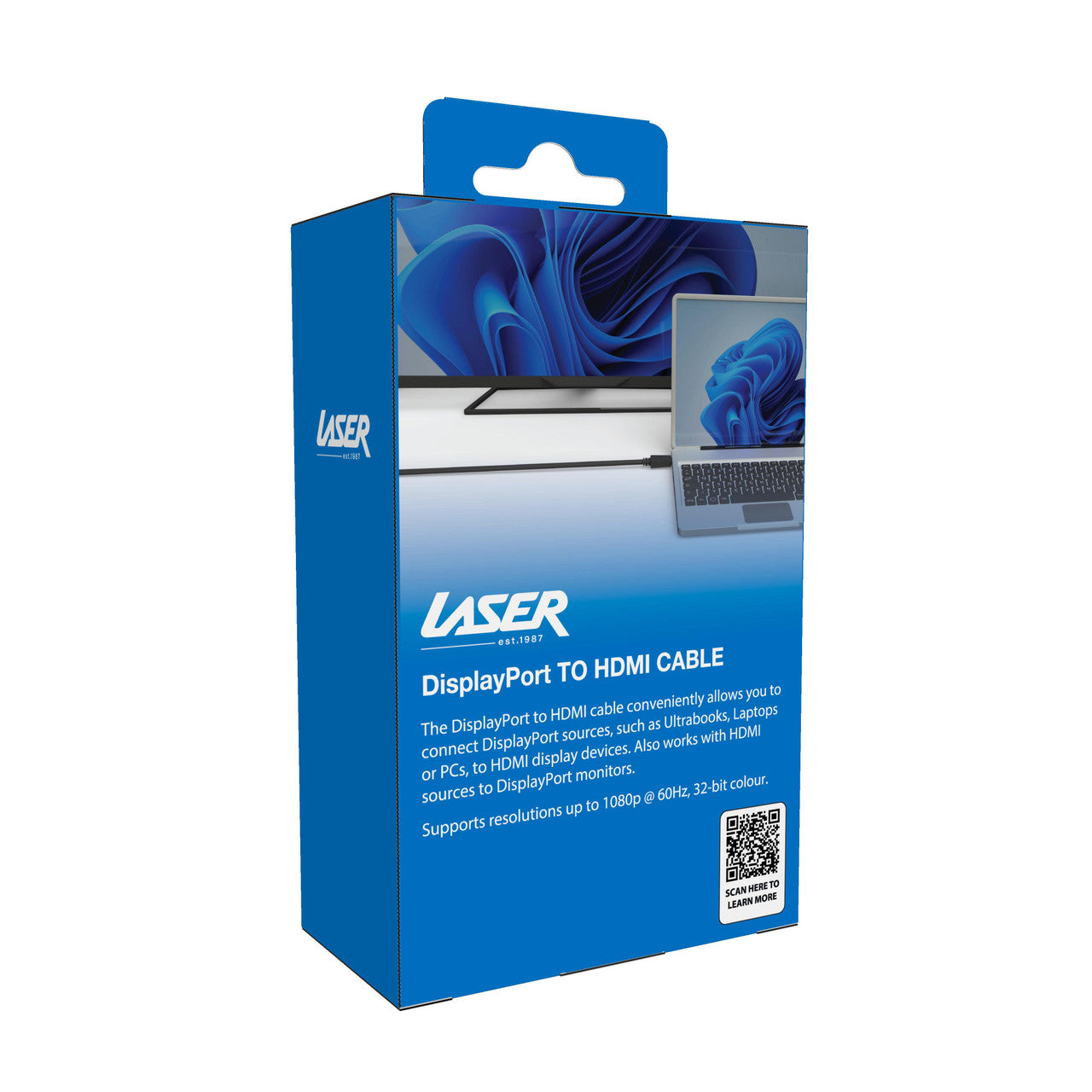 Laser DisplayPort to HDMI Cable 1080p 1m