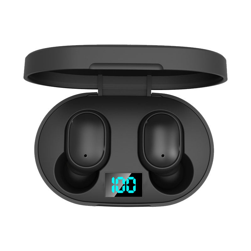 Laser True Wireless Earphones LED Display Black