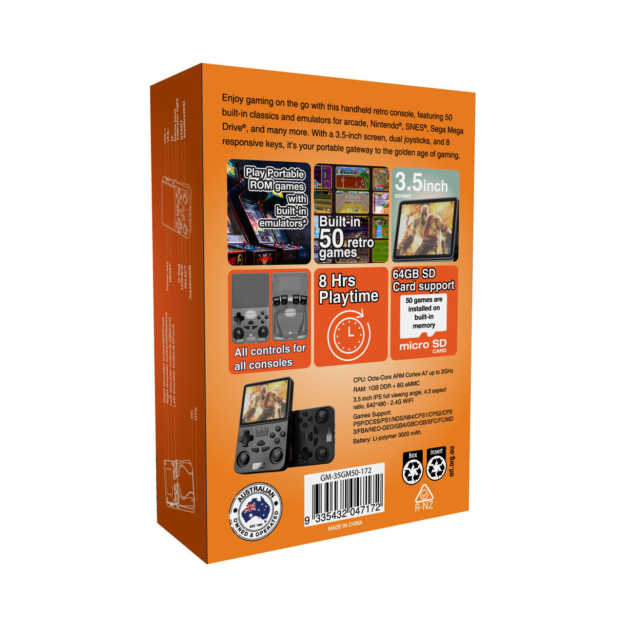 Laser Handheld Retro Console 3.5 inch 50 Games