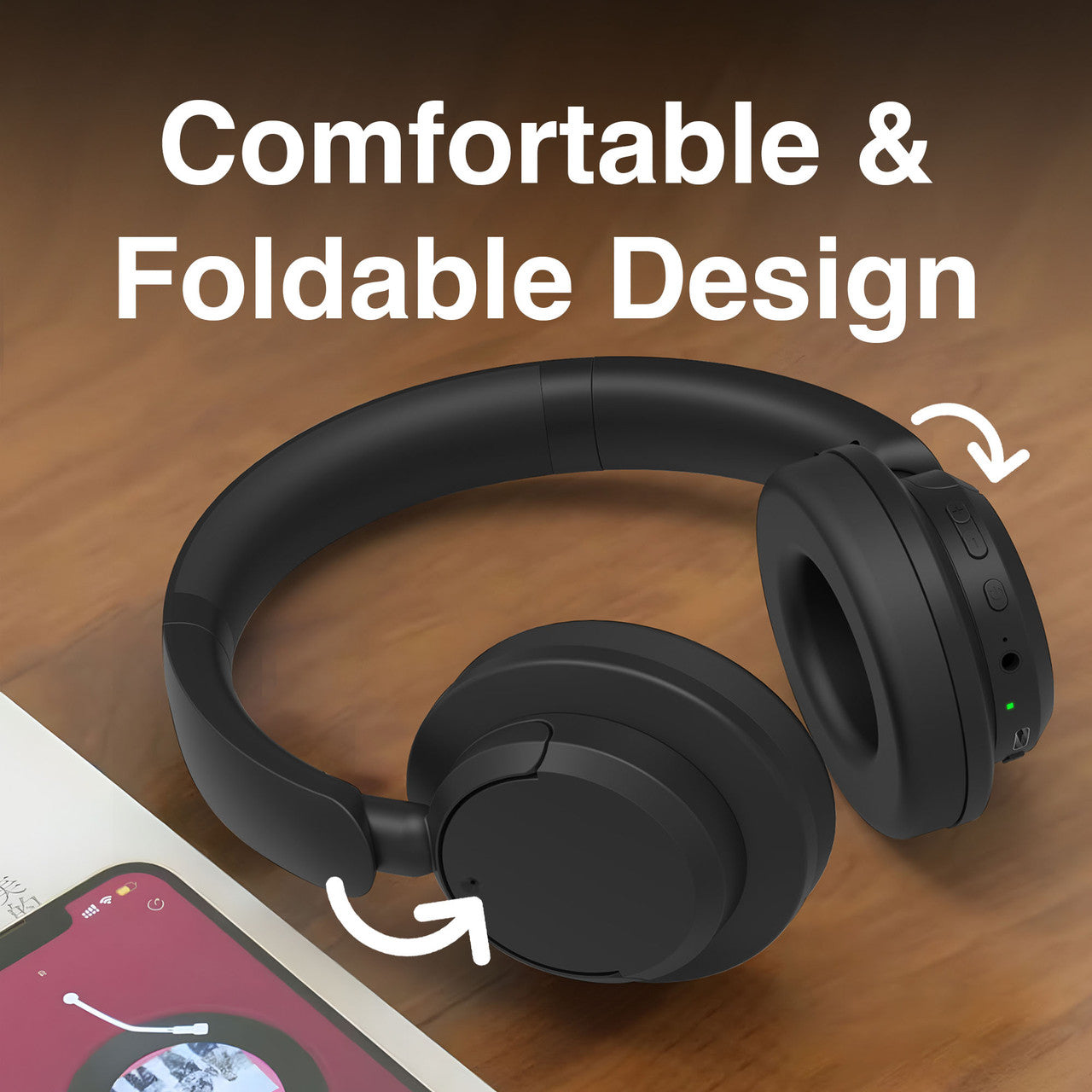 Laser ANC Bluetooth Headphones Black