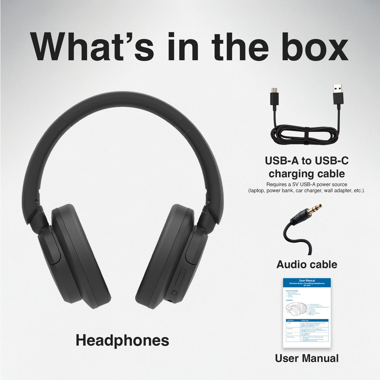 Laser ANC Bluetooth Headphones Black