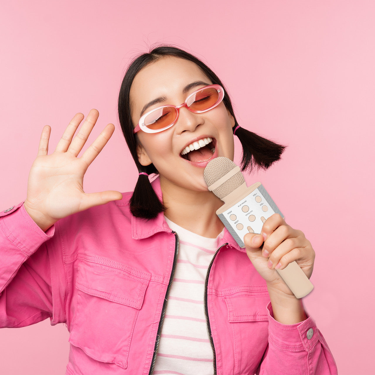 Laser Karaoke Microphone Transcendent Pink