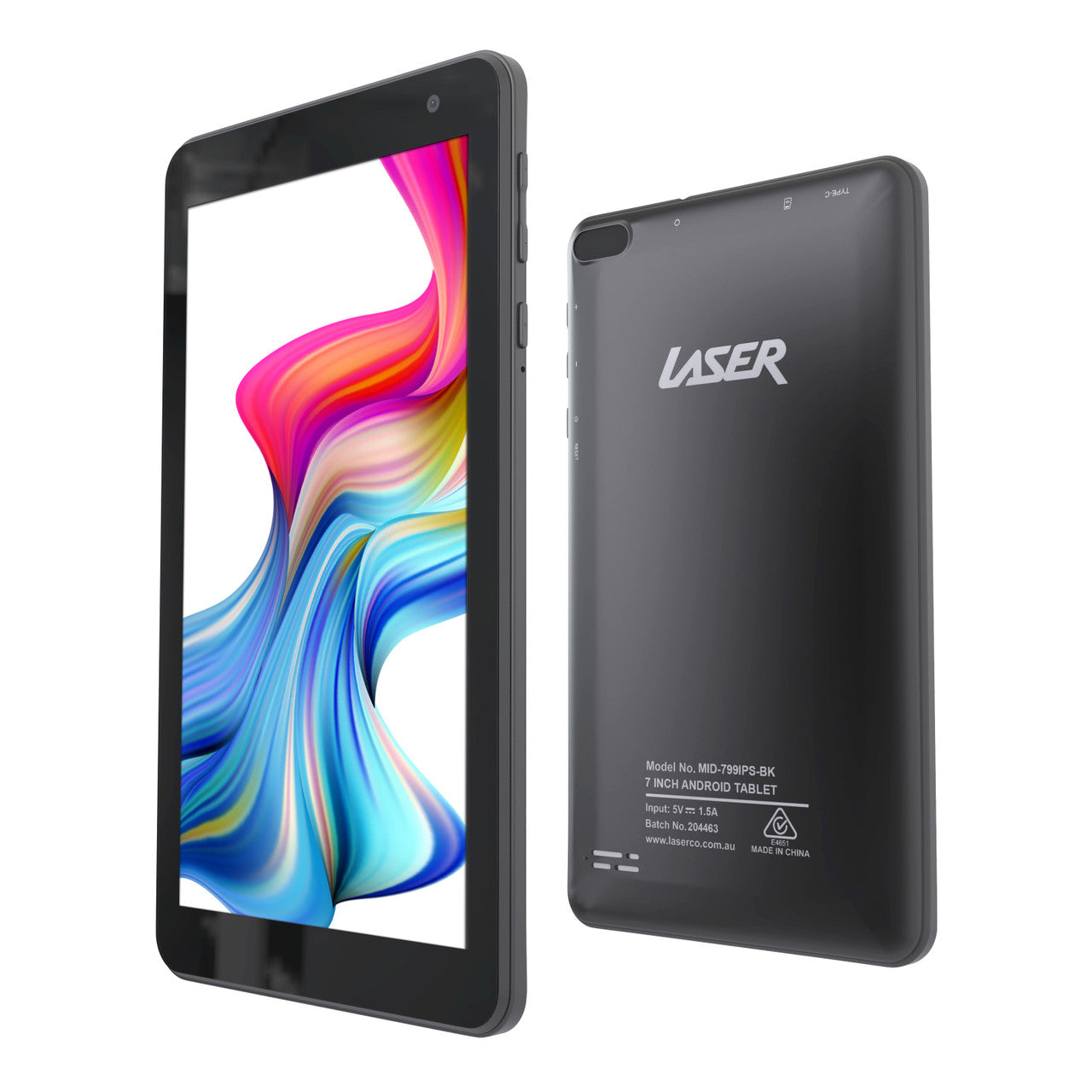 Laser 7 Inch Android 13 Tablet 3GB 32GB Pink Silicon Case