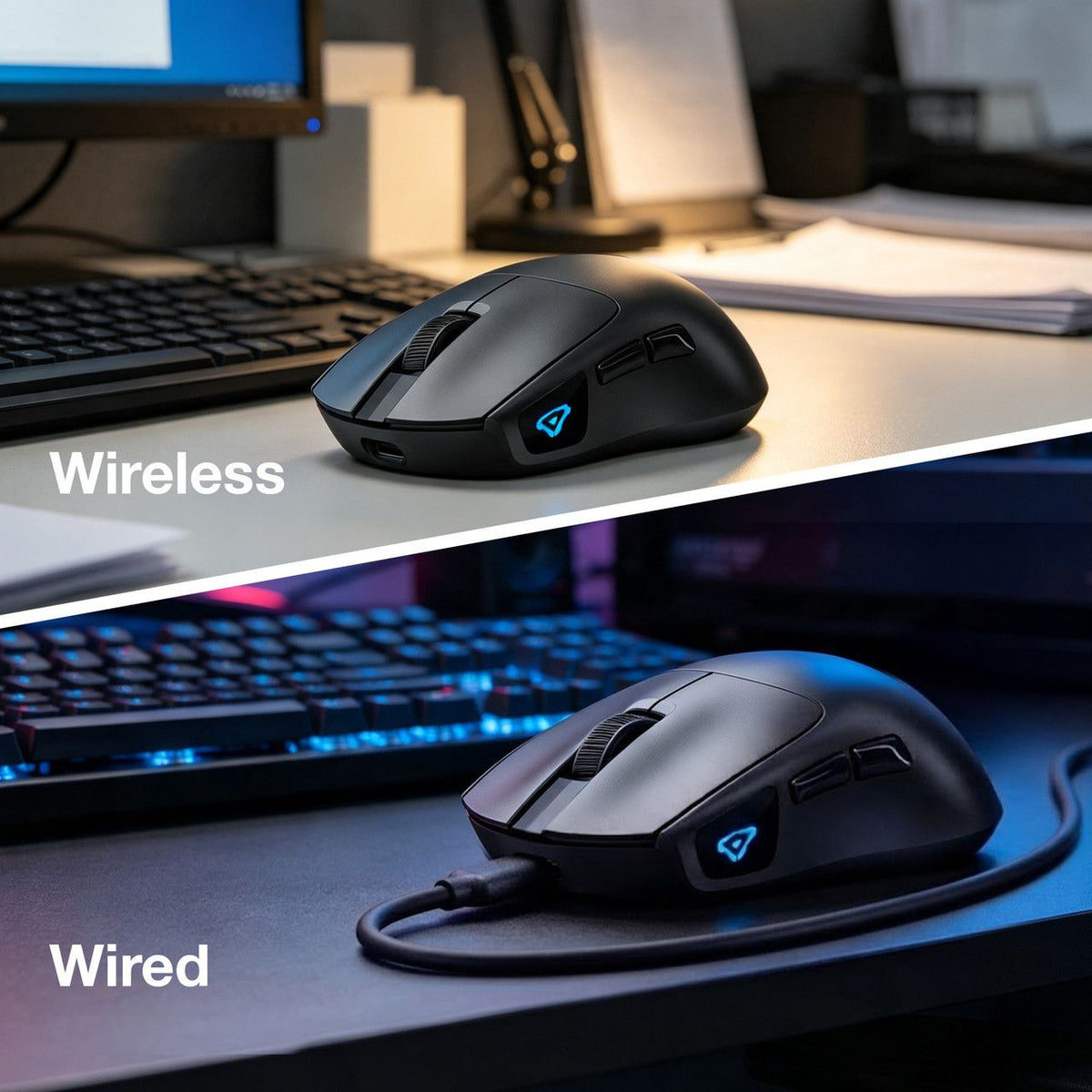 Wireless Gaming Mouse 7200 DPI - Black
