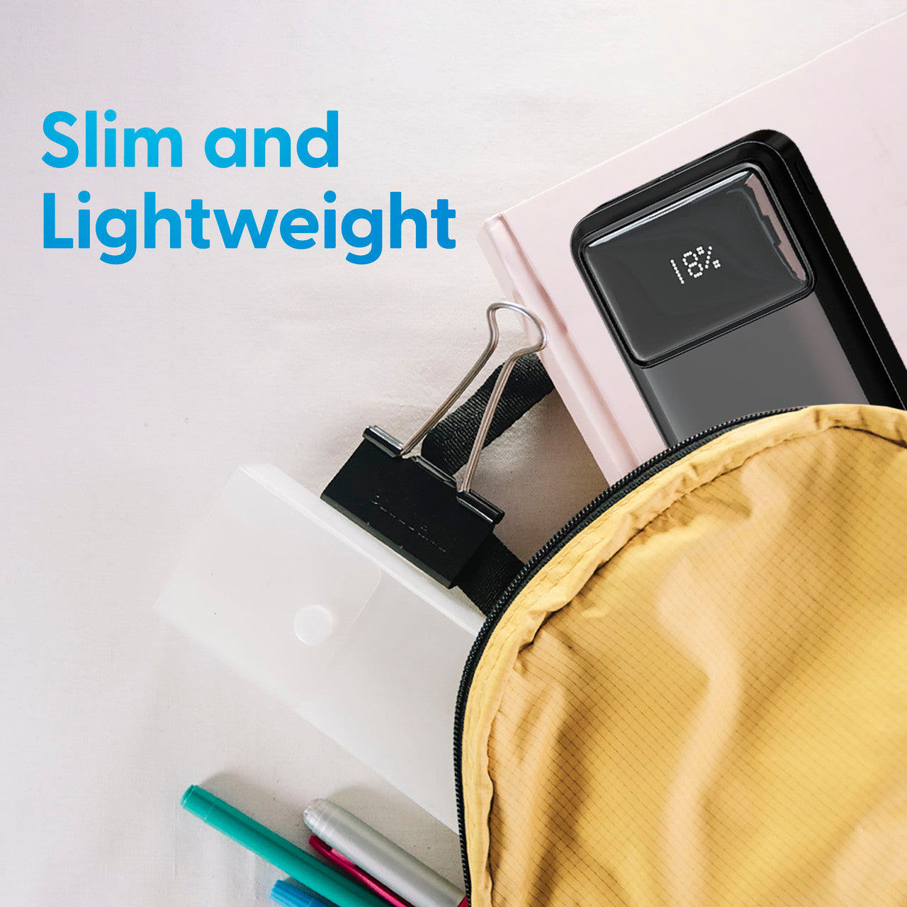 Laser 10000mAh Powerbank 18W PD with LED Indicator Black