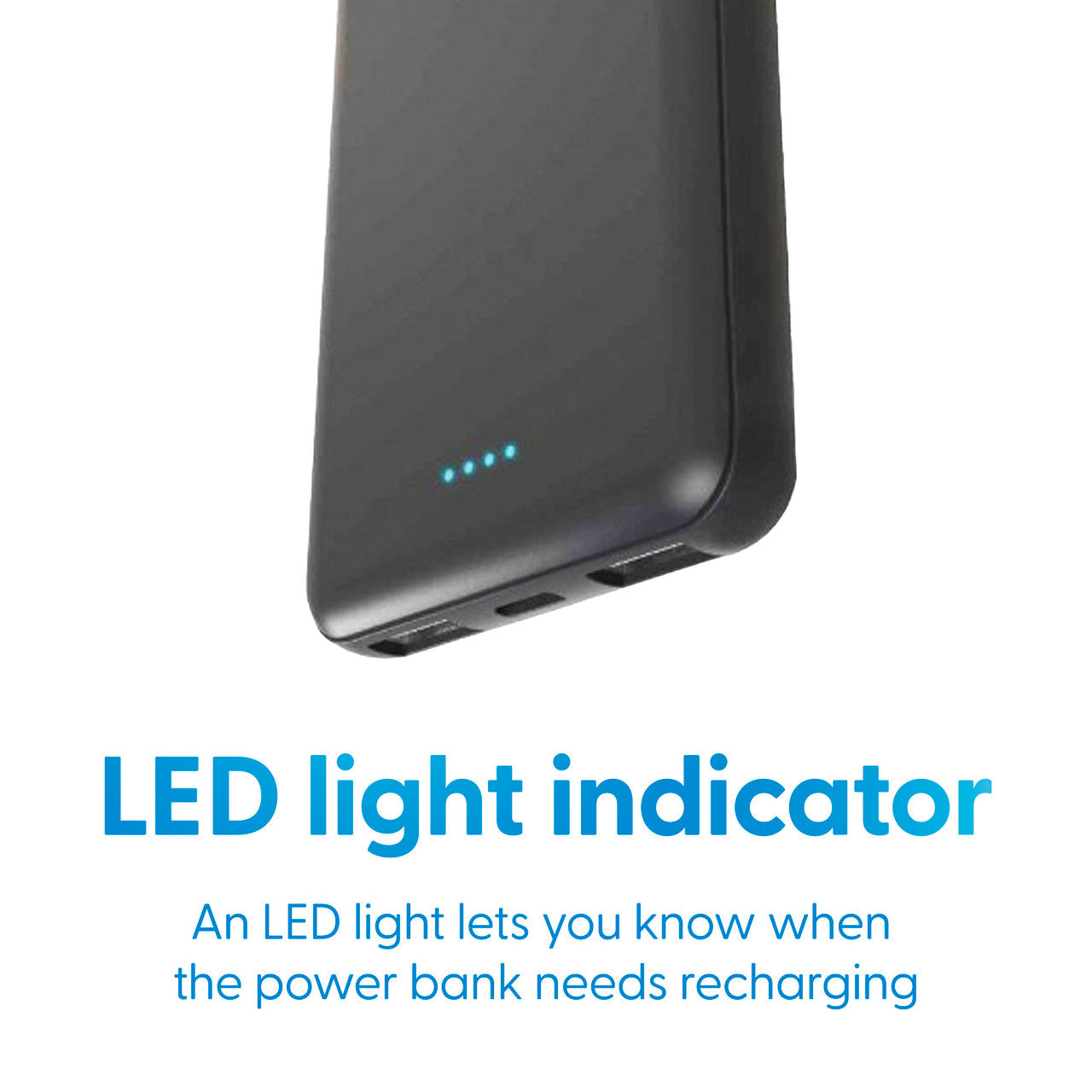 Laser 5000mAh Powerbank Charcoal