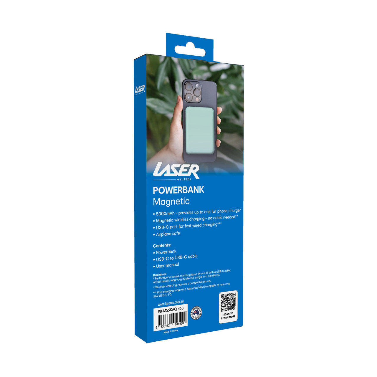 Laser Slim Magnetic 5K Power Bank Aquatic Awe