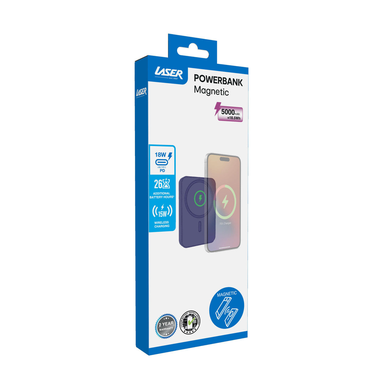 Laser Slim Magnetic 5K Power Bank Future Dusk