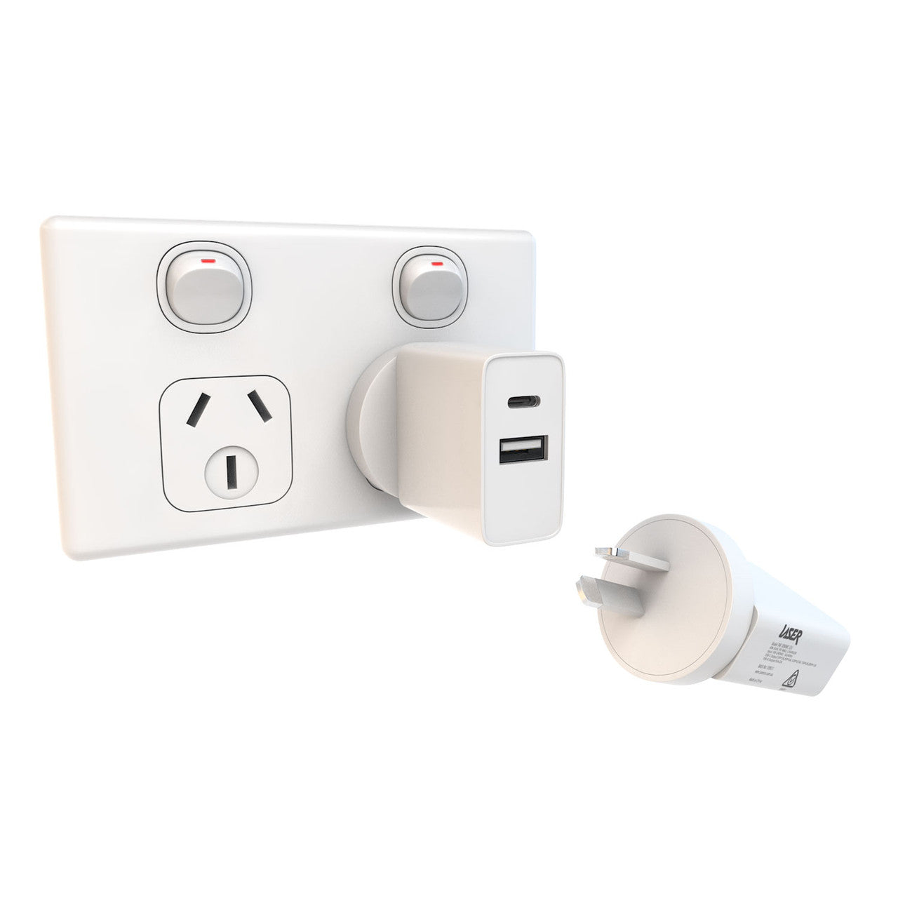 Laser ChargeCore USB-C 30W Dual PD Wall charger