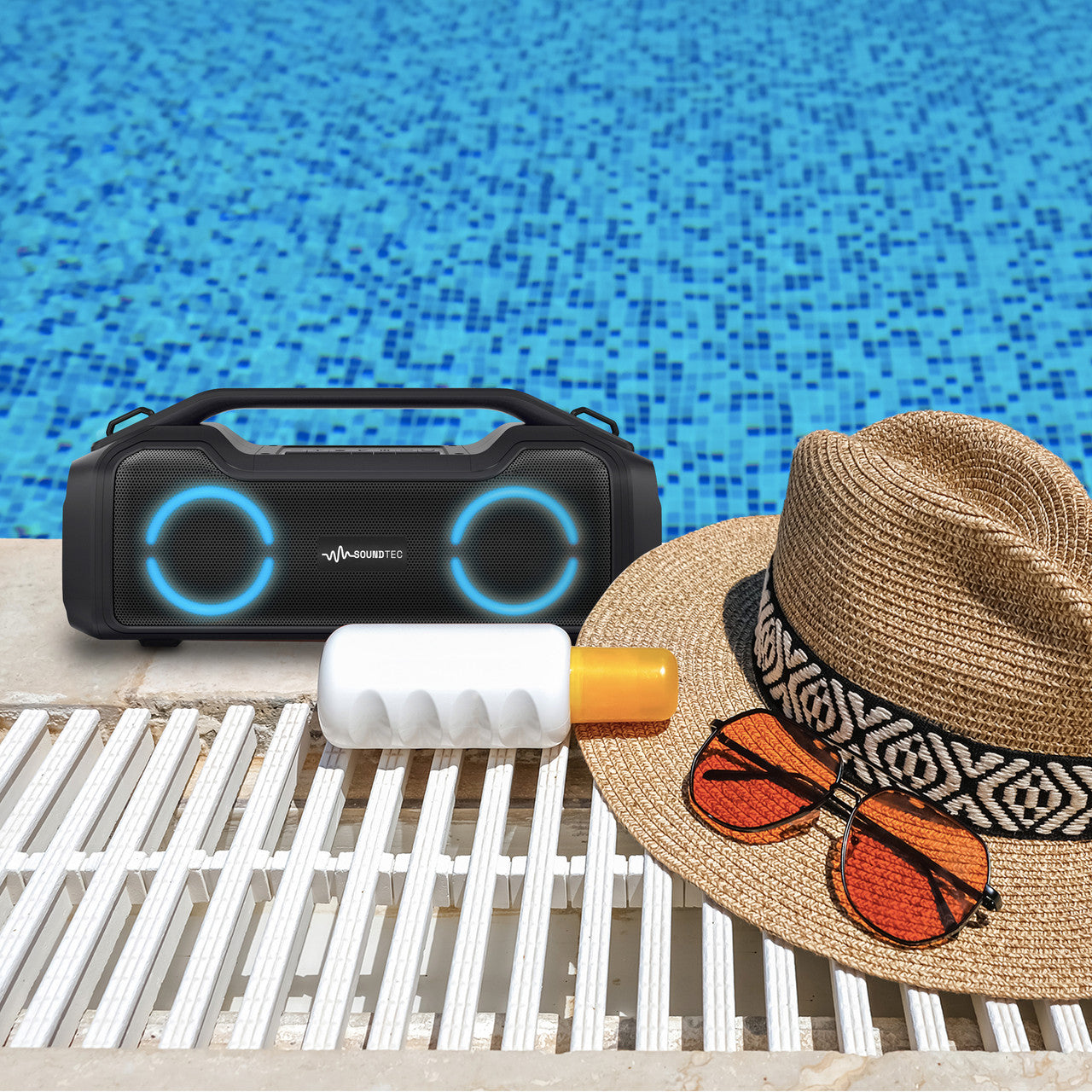 SoundTec 2.0CH Bluetooth Boombox Speaker with Powerbank
