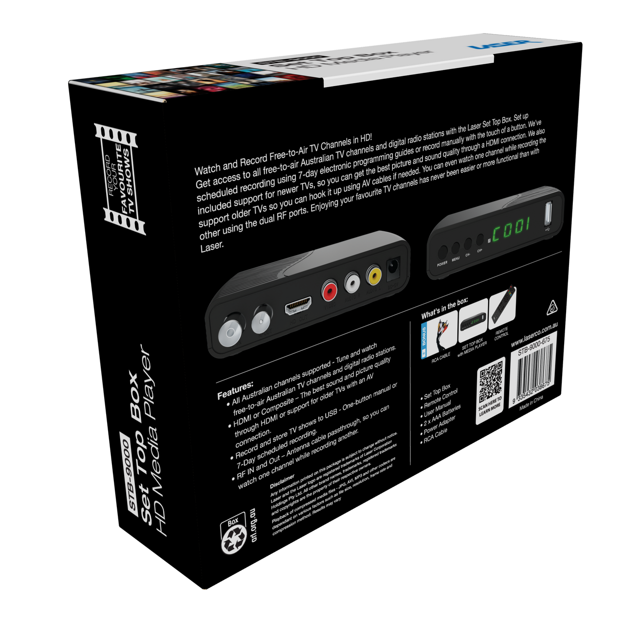 Laser Digital Set Top Box HD with USB Recording