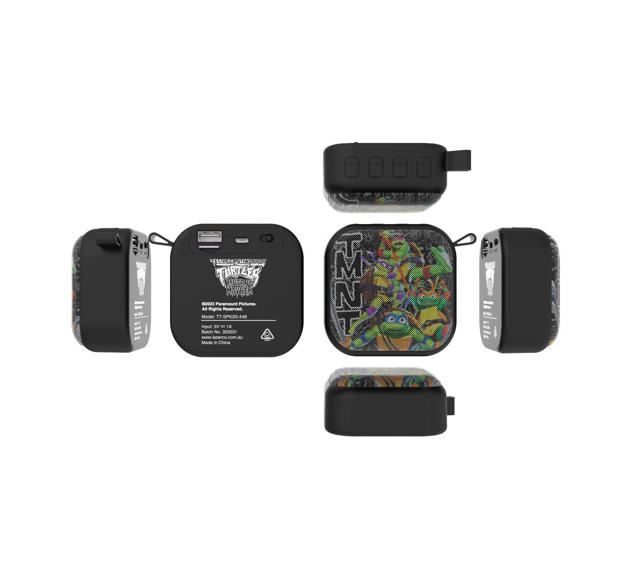 TMNT 3W Portable Bluetooth Speaker Black