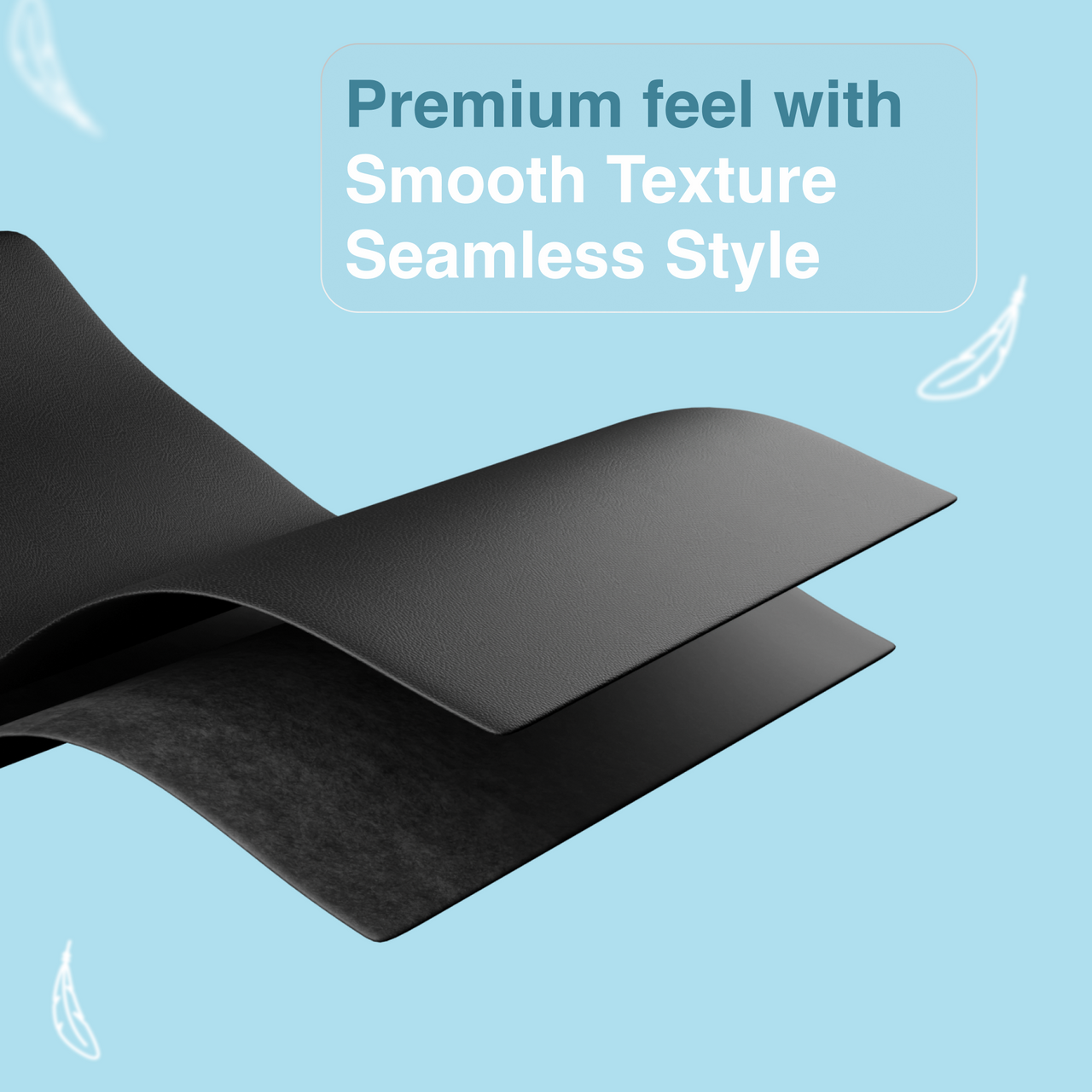 Laser Wireless Charging Desk Mat Black