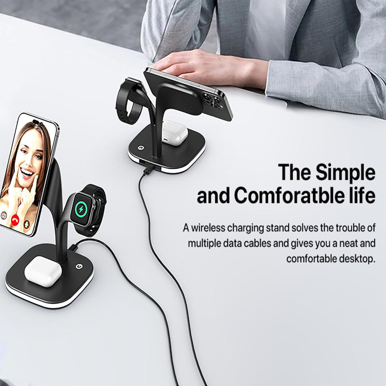 5 in 1 Wireless Charging Station with Night Light