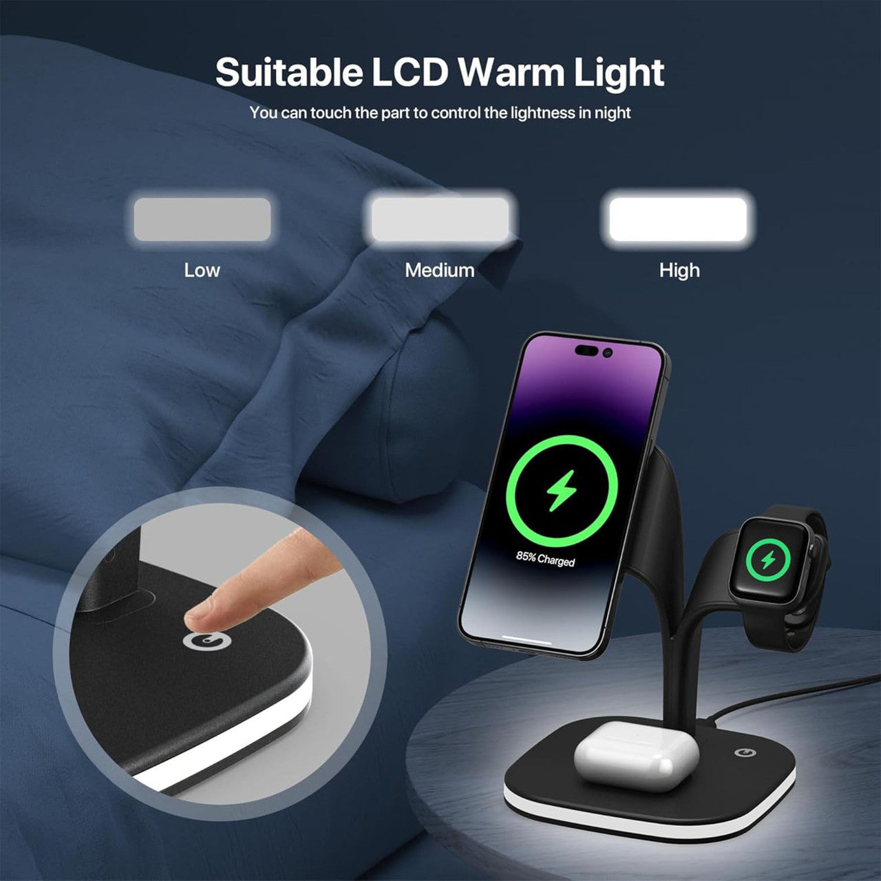 5 in 1 Wireless Charging Station with Night Light