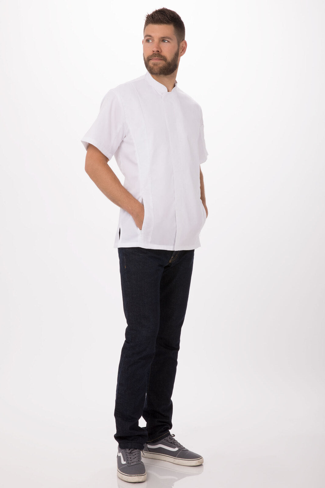 Bristol Signature Men's Series White M Chef Jacket by Chef Works