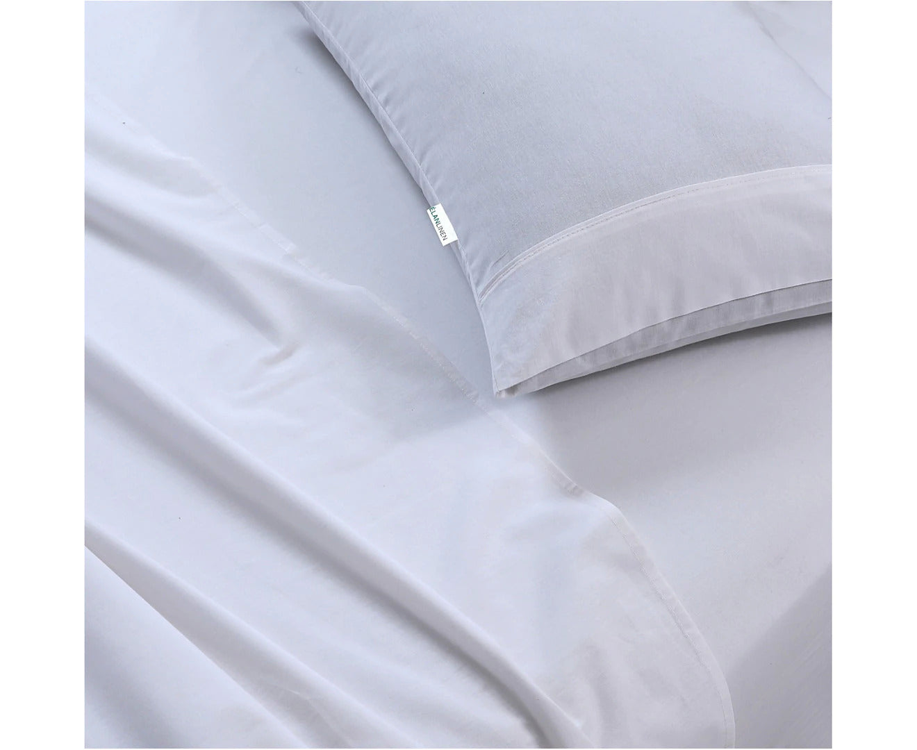 100% Egyptian Cotton 500TC White King Bed Sheets Set, Elan Linen