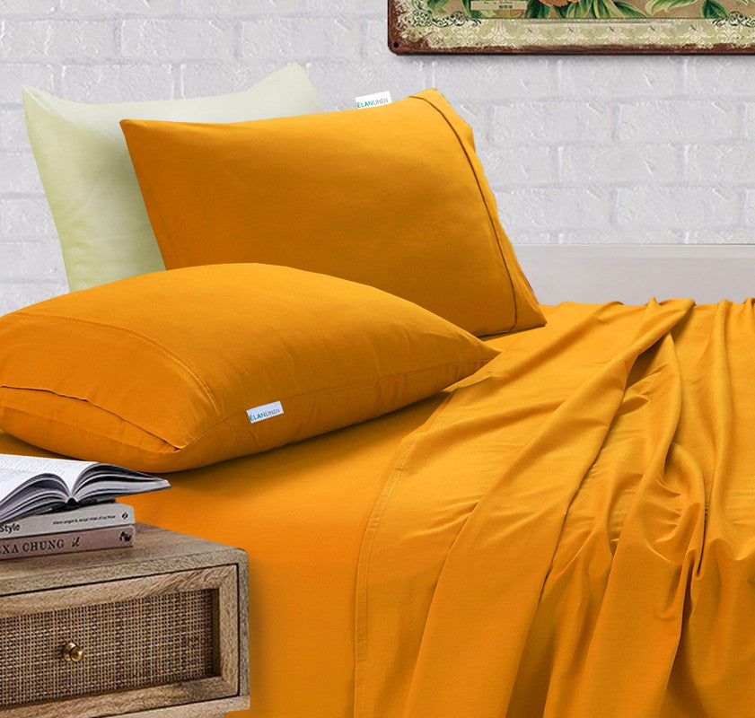 Ultra-Soft Egyptian Cotton 500TC Bed Sheets Set King Single Elan Linen