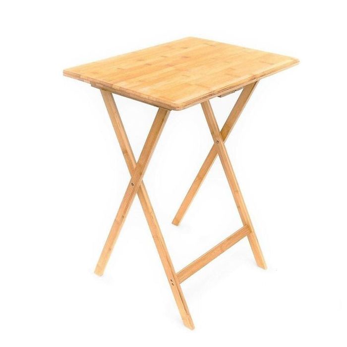 Foldable Bamboo Laptop Table, Bed Tray & Snack Table – Portable & Space-Saving