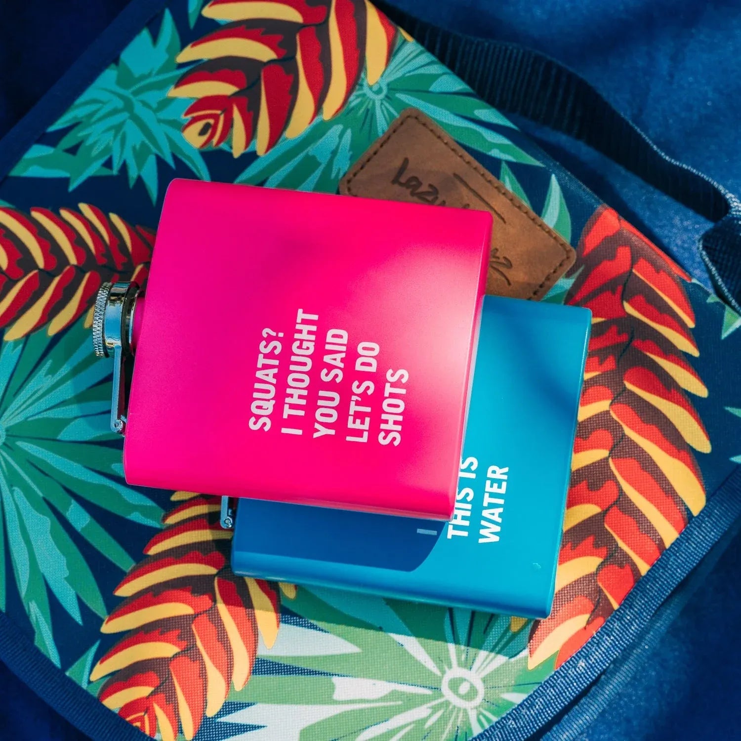 2 Pcs Stainless Steel Hip Flask 175?ml Each – Funny Quotes, 4 Super?Bright Colours
