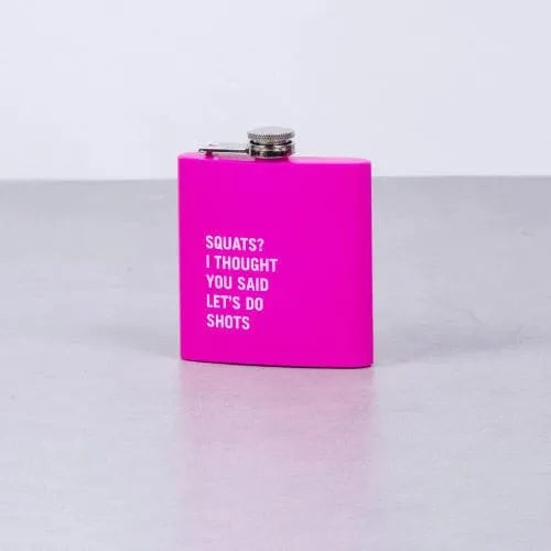 2 Pcs Stainless Steel Hip Flask 175?ml Each – Funny Quotes, 4 Super?Bright Colours