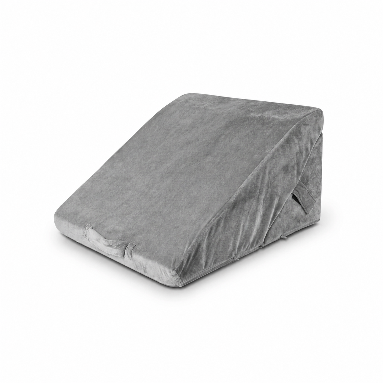 Adjustable Memory Foam Wedge Pillow with Washable Velvet Cover for Bed Sofa Reading 55x55x33cm