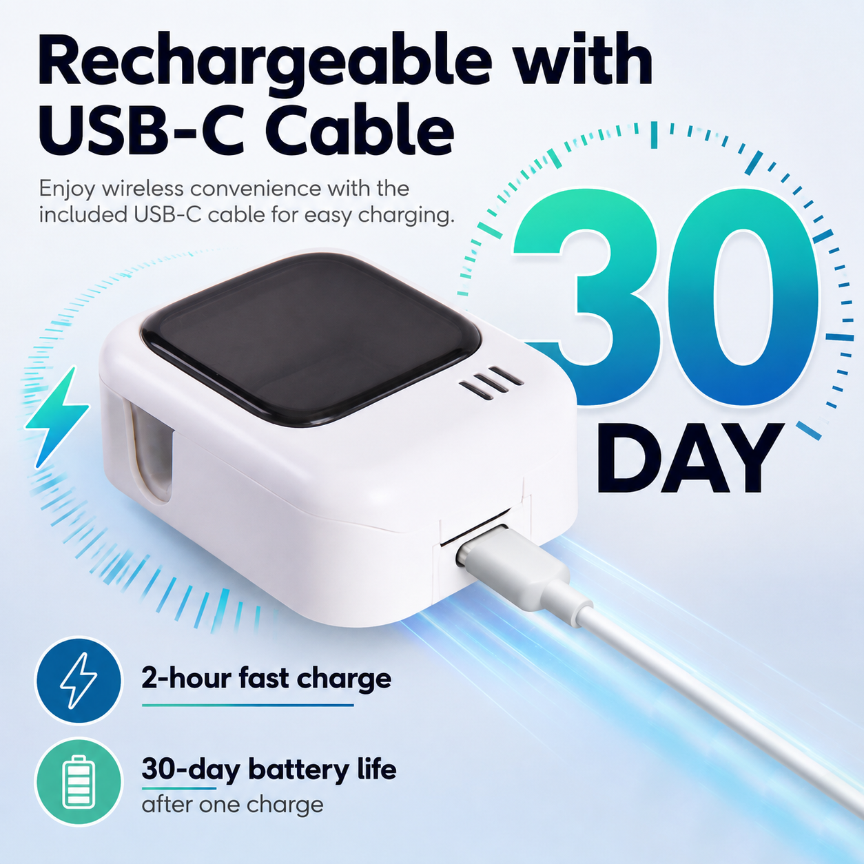 Aumerage Rechargeable UV-C Toothbrush Steriliser Travel Case USB-C