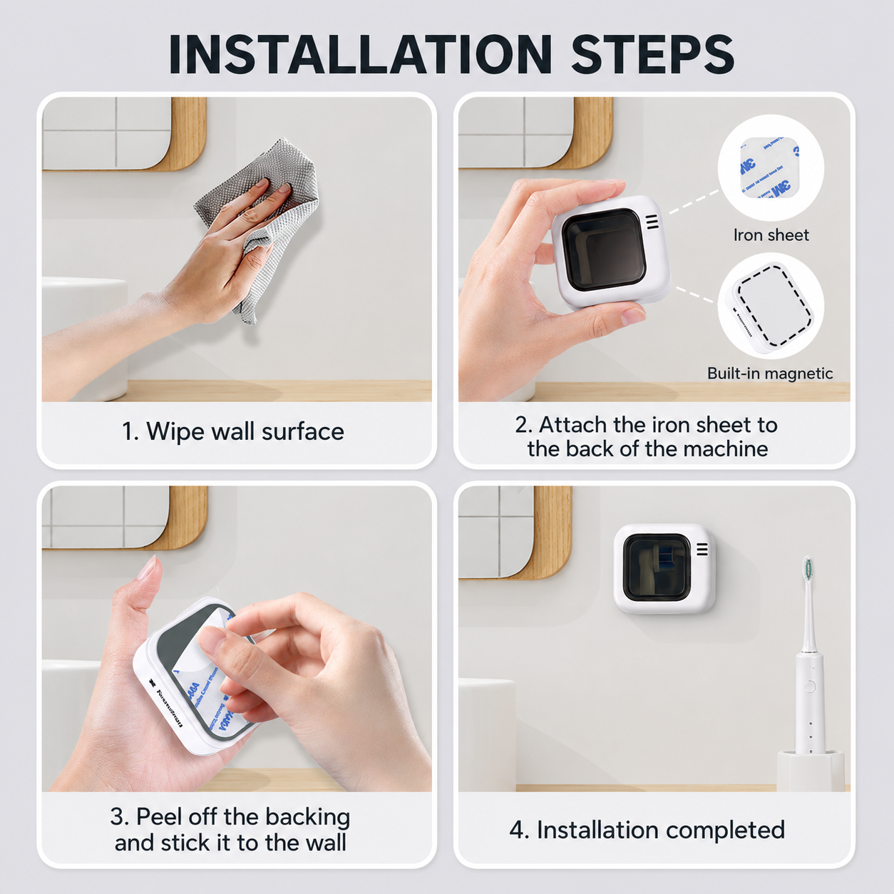 Aumerage Rechargeable UV-C Toothbrush Steriliser Travel Case USB-C