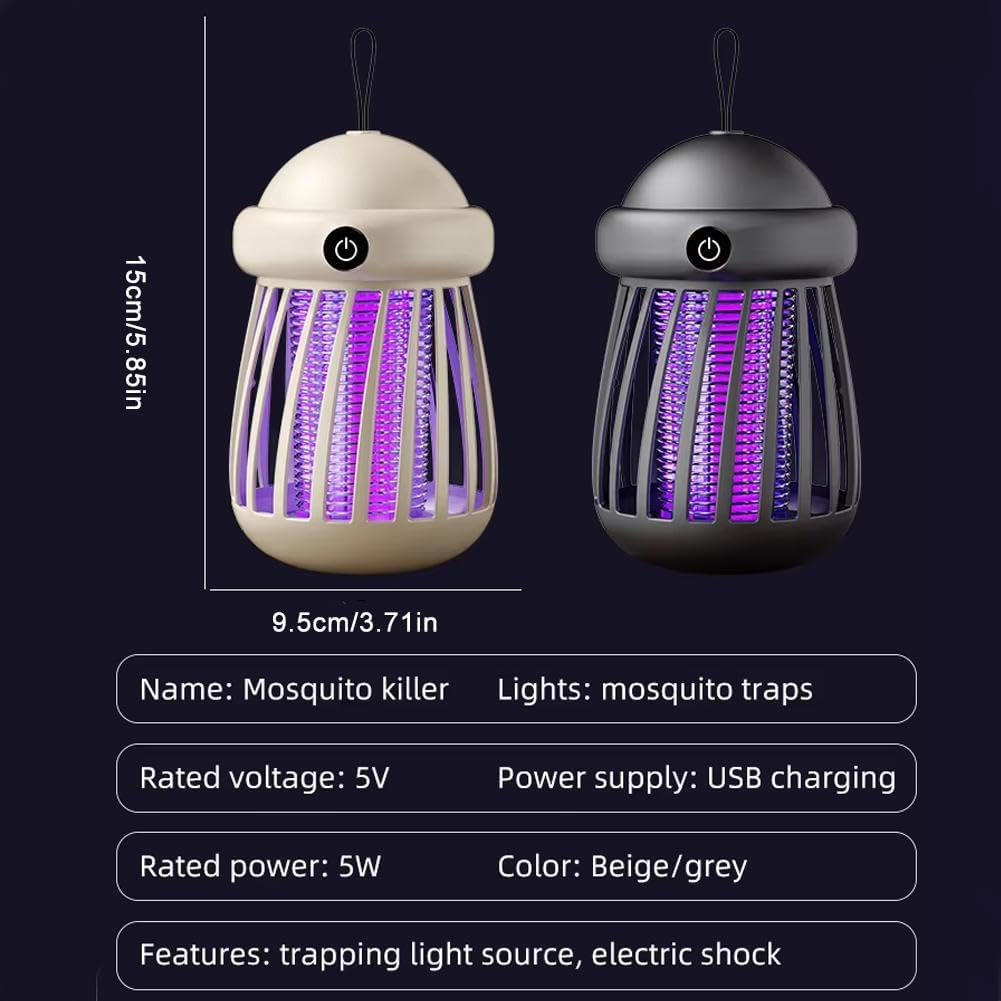 Bug Zapper with Jellyfish Design – USB Rechargeable – Portable for Camping and Outdoors – Effective against Various Mosquitoes