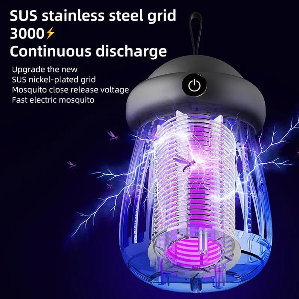 Bug Zapper with Jellyfish Design – USB Rechargeable – Portable for Camping and Outdoors – Effective against Various Mosquitoes
