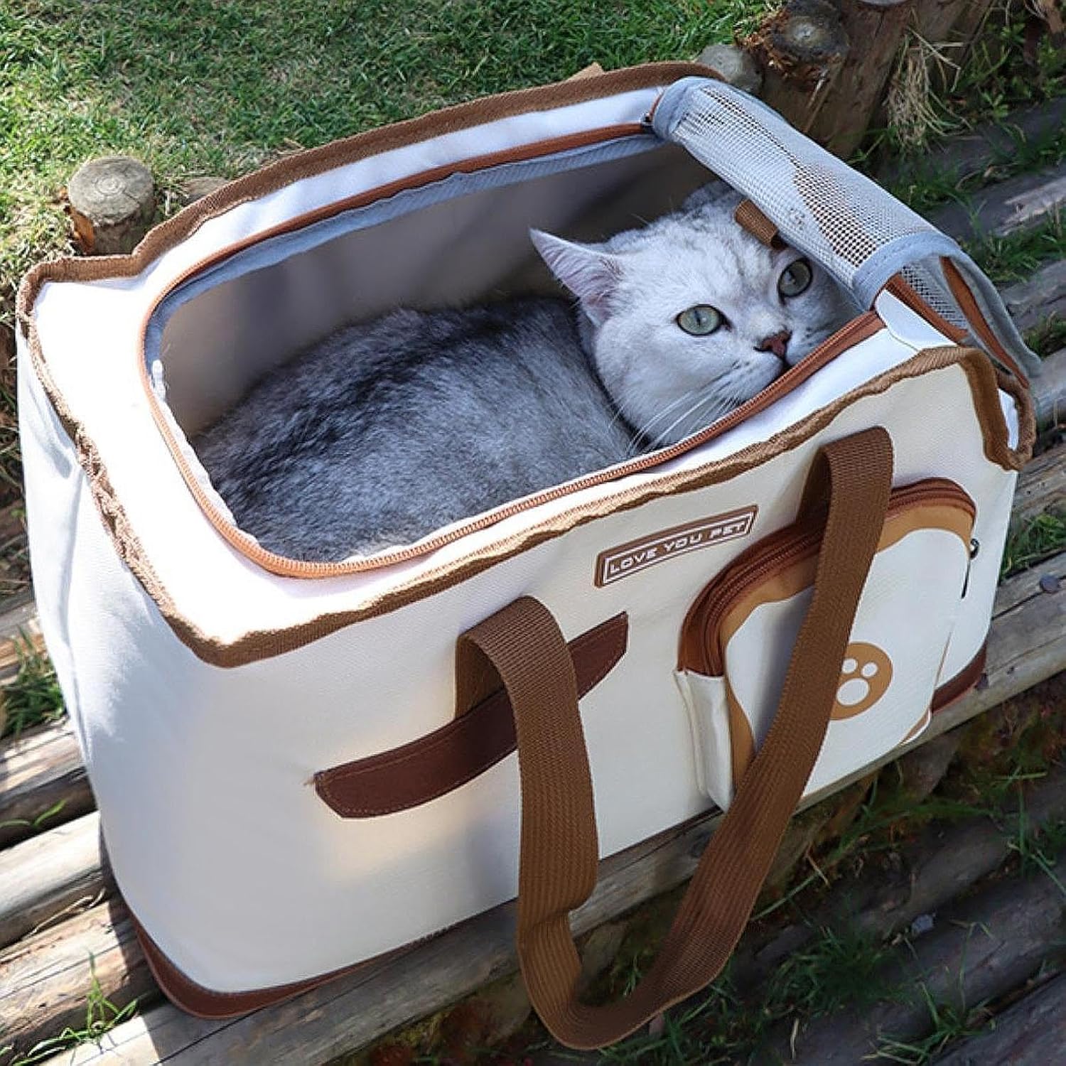 Cat Cage - Portable - For Pets up to 4.5 kg - Bread - 1 pc