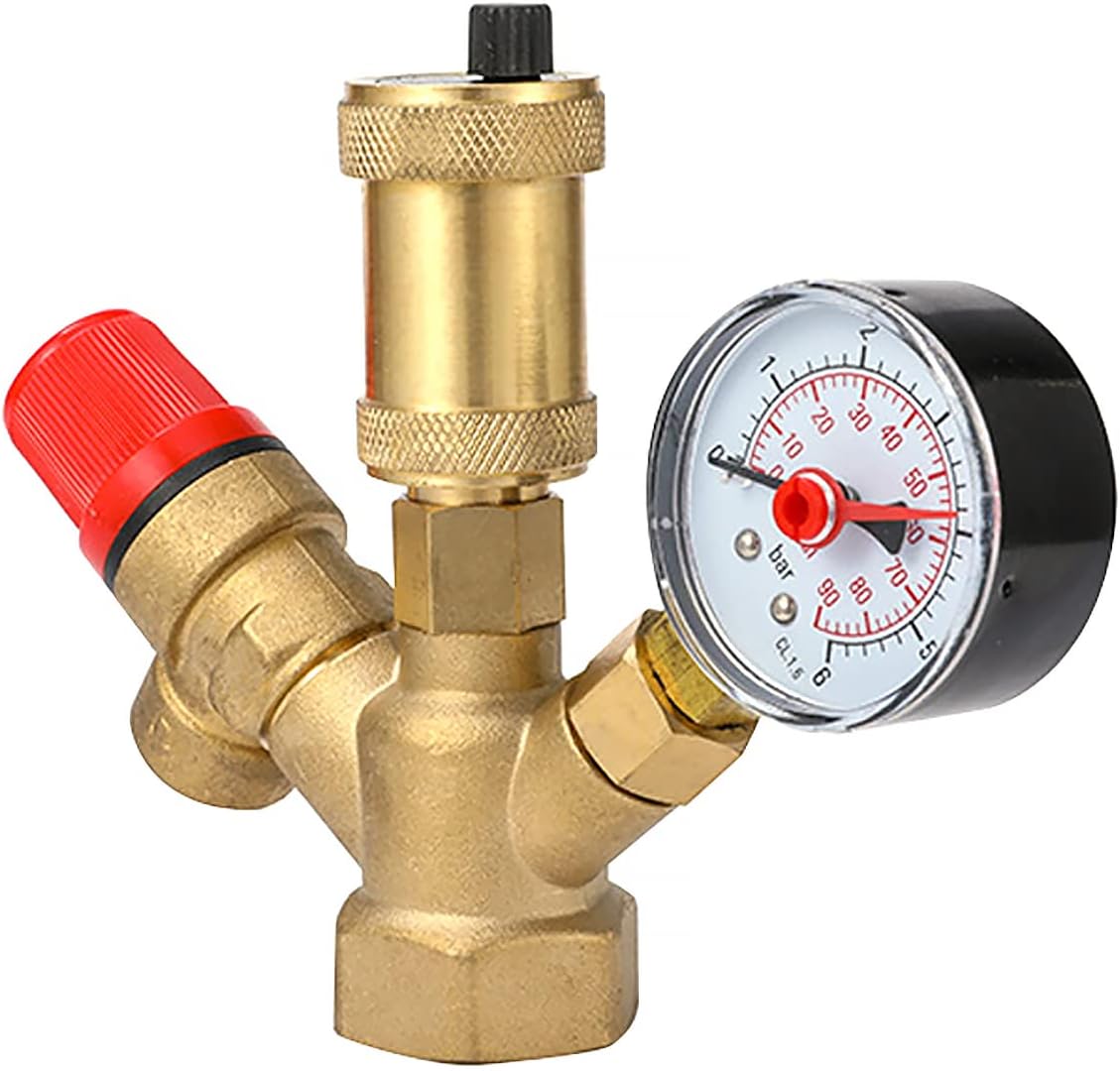 Water pressure regulator DN25 Pressure regulator Brass boiler valve set