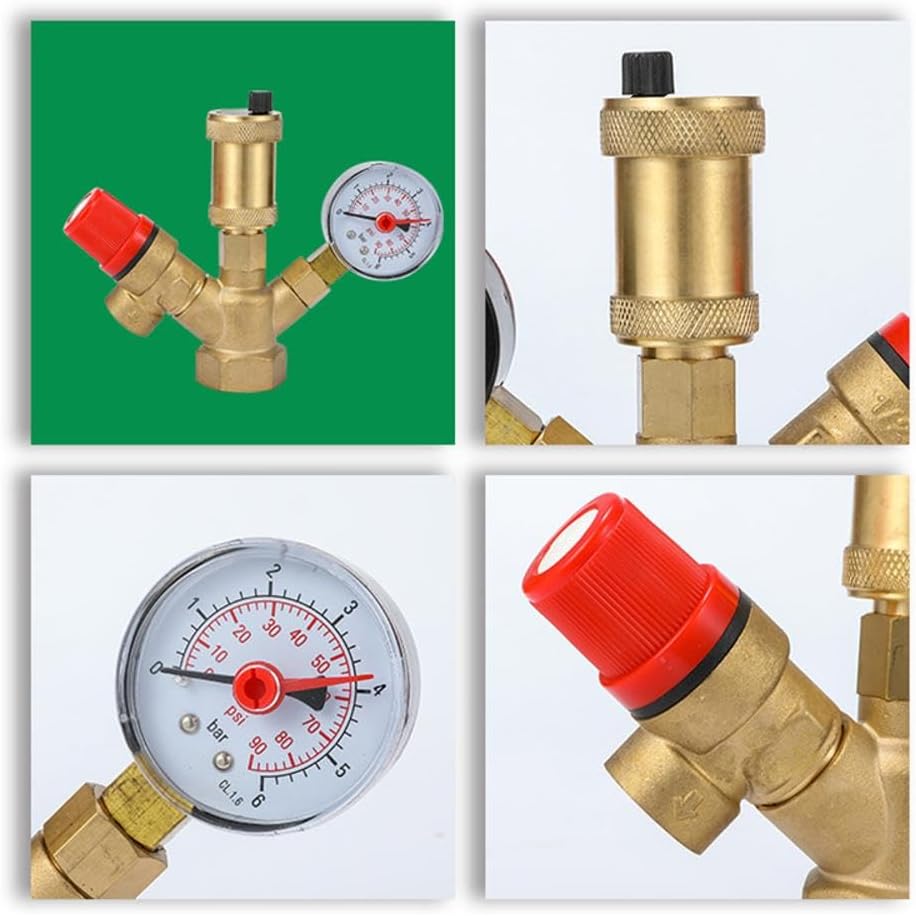 Water pressure regulator DN25 Pressure regulator Brass boiler valve set