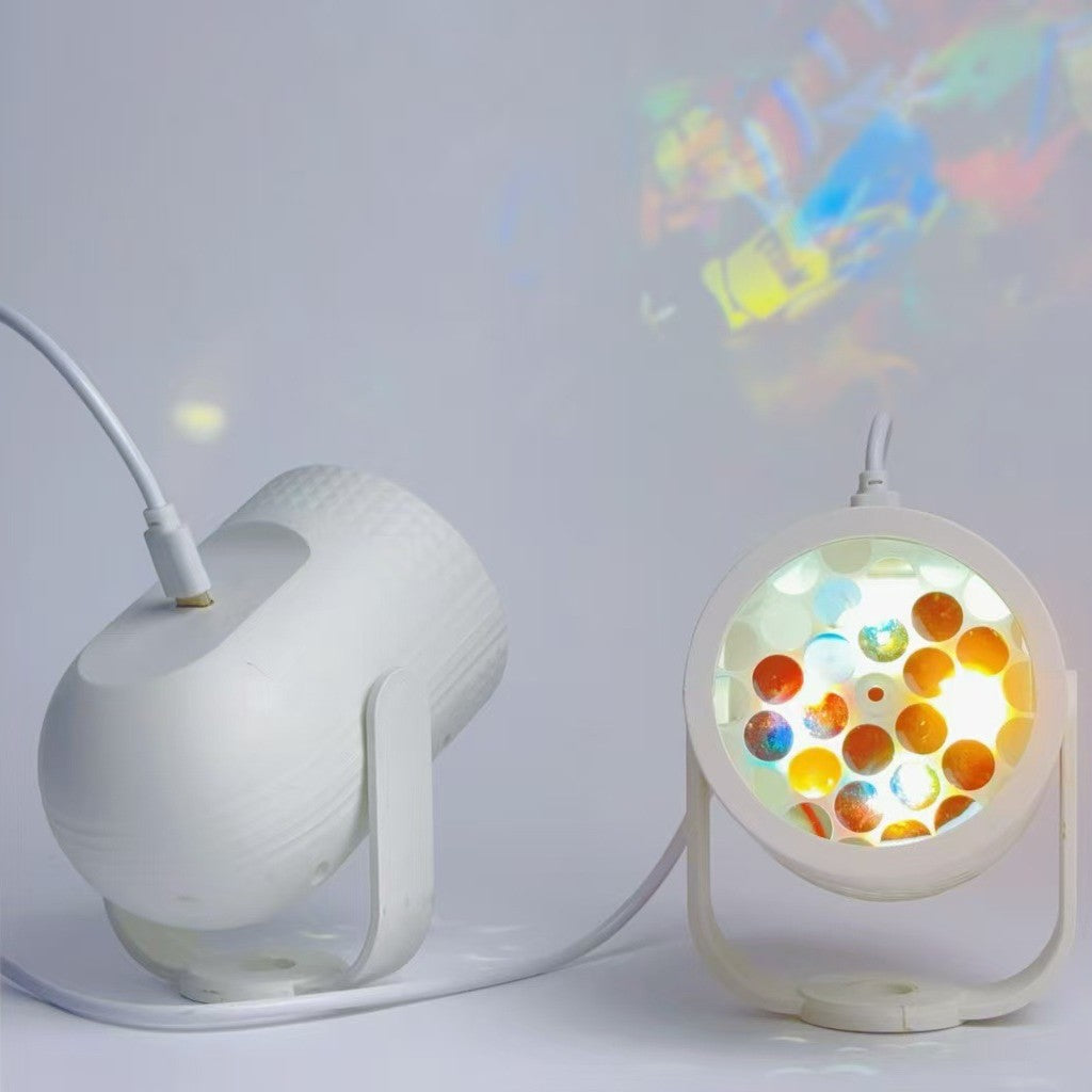 Christmas Projector Lights - LED Snowflake Projector Light with USB Power for Living Room, New Year, Party, Christmas Decoration, Indoor and Outdoor White