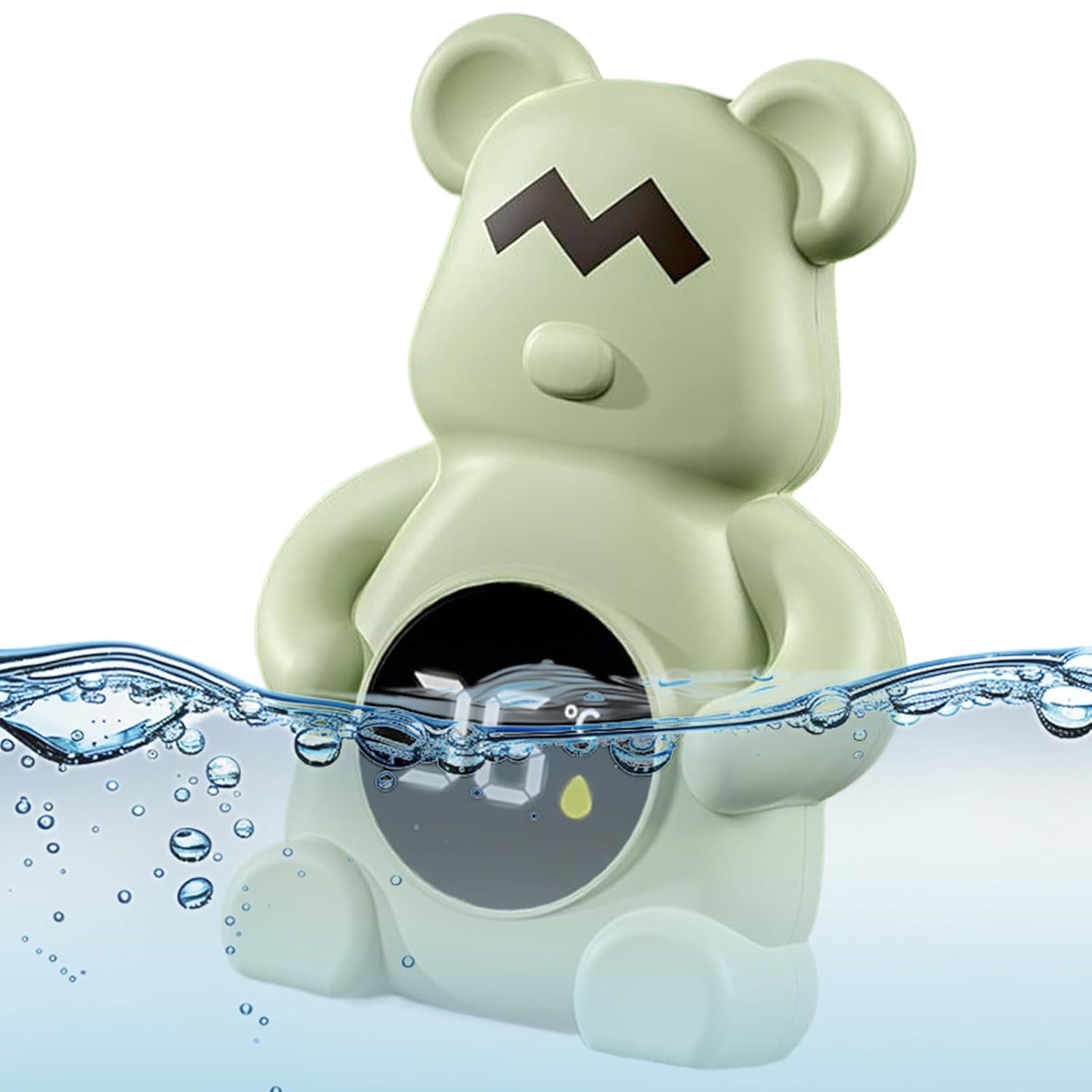 Bath thermometer - Bear-shaped with temperature display - For baby and toddler baths - Suitable for indoor and outdoor use - Waterproof design