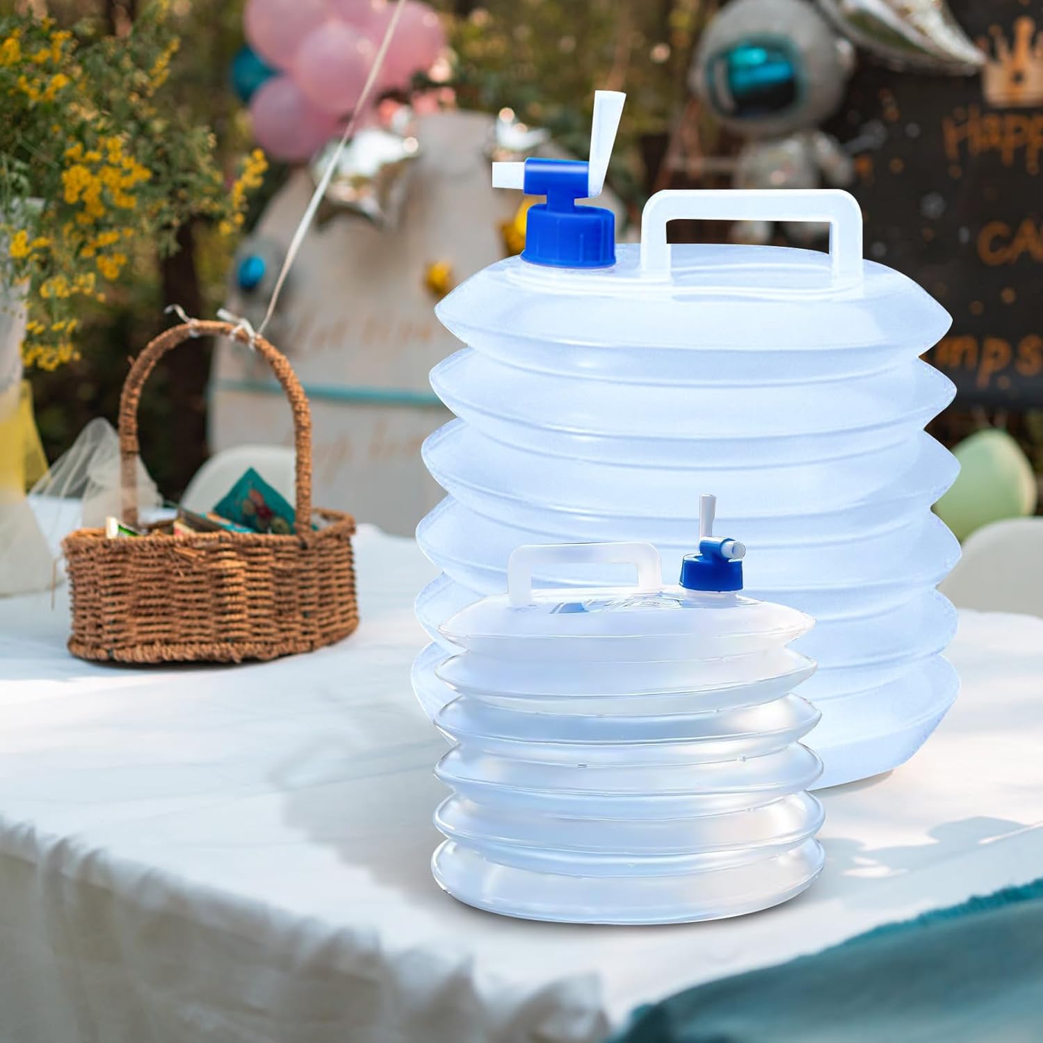 Collapsible Bucket - Collapsible Water Container - Portable & BPA Free Water Tank - Kettle - Bucket - Suitable for Caravan, Camping, Hiking, BBQ, Travel, Outdoor Use - 10L