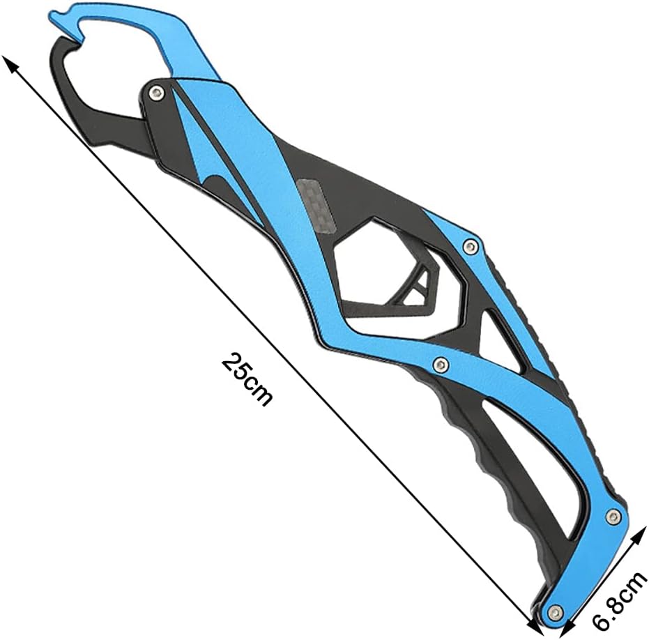 Fish Gripper - Portable Aluminum Alloy Fish Pliers - With Adjustable Cord - Lightweight and Professional - Safe Fish Clamp for Fishing - Ideal Gift for Fishermen