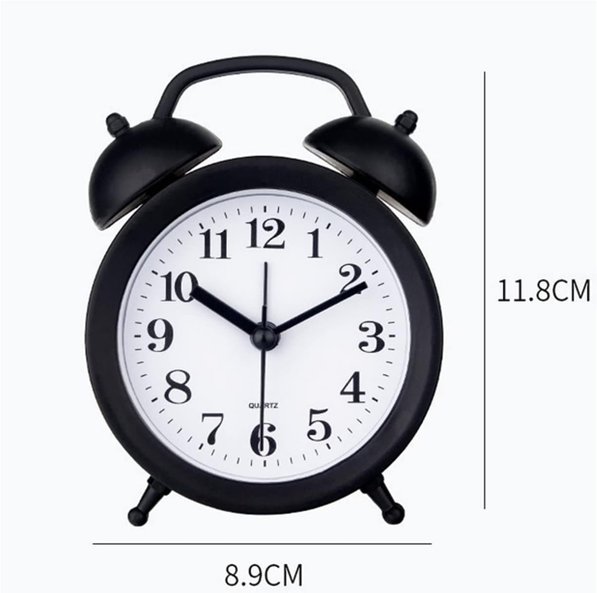 Children's Alarm Clock-Children's Alarm Clock-Children's Twin Bells-Cute Battery-Powered-Analog Mini Round Bedside Alarm Clock-Children's Gift Children's Student Alarm Clock Home Decor Blue