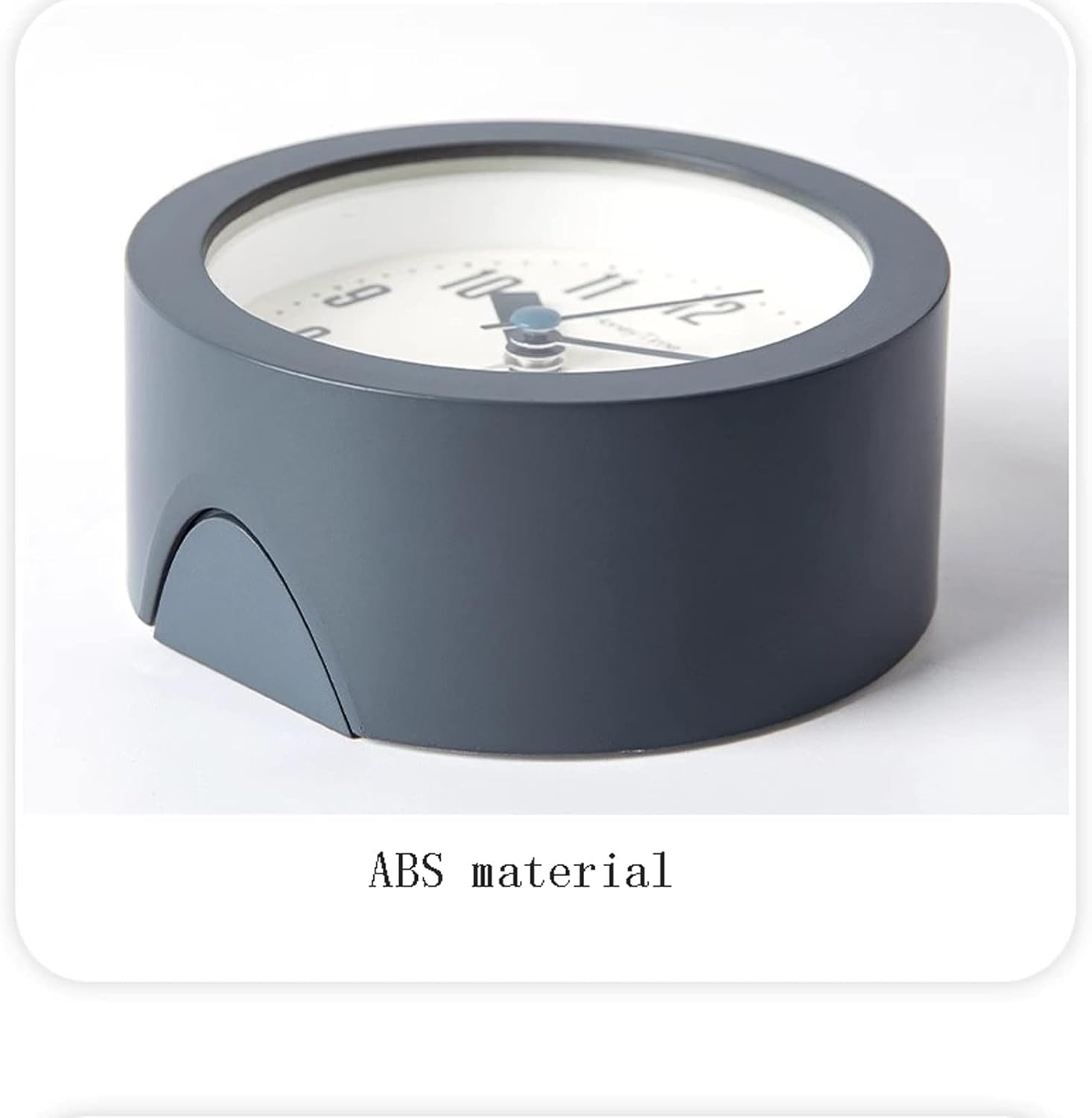 Alarm clock - Children's alarm clock - Round silent analogue alarm clock without ticking - Wake up gently - Increasing volume - Battery operated - Snooze and light function - Easy to set desk alarm clock