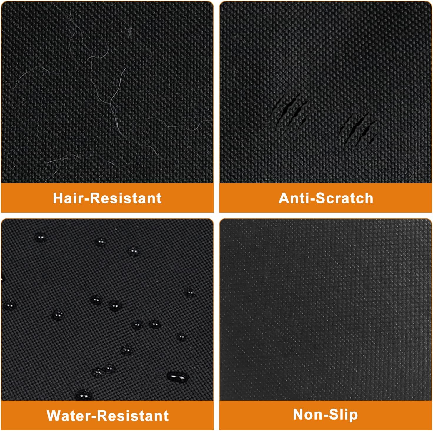Dog Blanket Car Back Seat - Dog Trunk Liner - Non-Slip & Waterproof Backseat Cover for Pets - Durable Washable Trunk Liner for Travel - Suitable for Small and Medium Cars and Trucks - Black