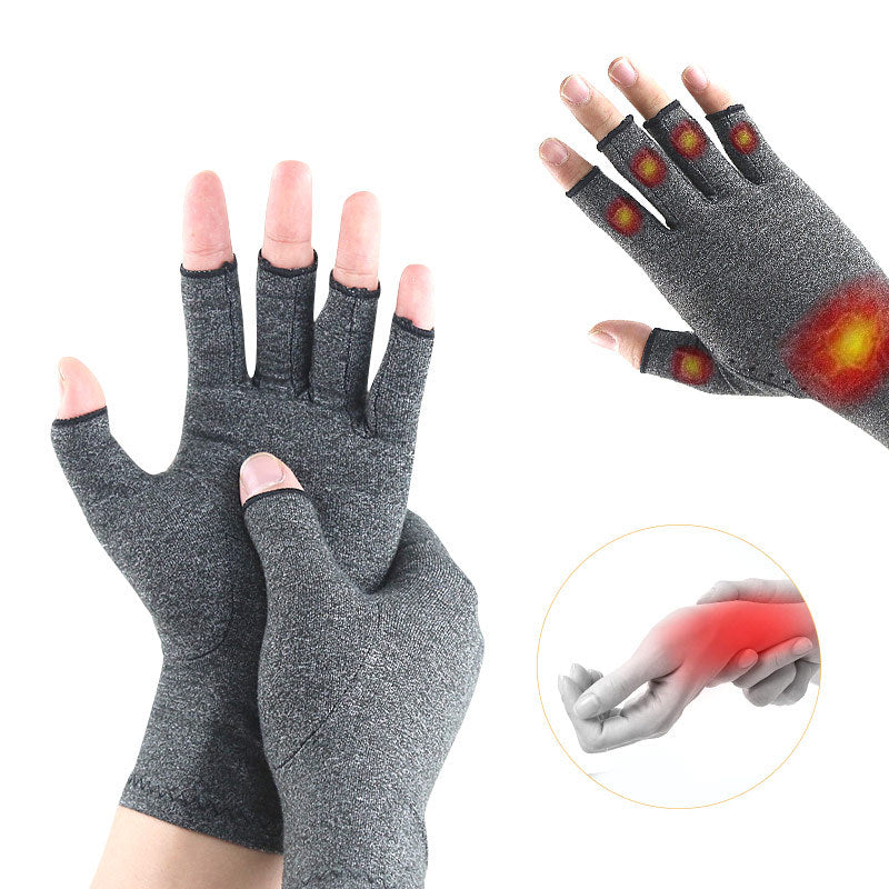 Rheumatism Gloves - Compression Gloves - Unisex - Osteoarthritis - Rheumatism - Arthritis - Repetitive Strain Injury- Carpal Tunnel Syndrome- S - Gray
